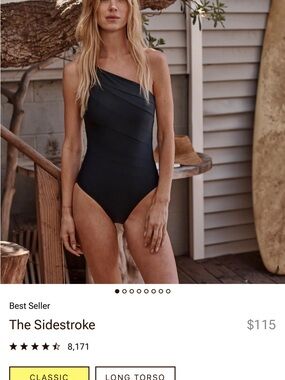 summersalt Black One-Piece Swimsuit with Subtle Branding